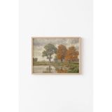 Manzara - Ahşap Desenli Çerçeve, Naturel, 50 x 70, 3646362349969