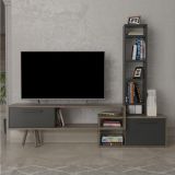 Manzara Tv Ünitesi Tv Sehpası Antrasit & Ceviz