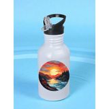 Manzaralı Matara Suluk 600 ml - Çocuk Suluk Matara, Çocuk Su Matarası