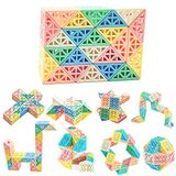 MAO&MAO TECH 1 Adet Yılan Fidget Oyuncak Küp Bükümlü Yapboz 24 Takoz, Büyük Boy Oymalı Makaron Sihirli Yılan Oyuncak Zeka Teaser Çorap Doldurucu Parti Hediyeleri Oyun Hediye Çanta Çocuklar Yetişkinler Gençler için
