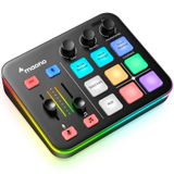 MAONO Oyun Ses Mikseri, Pro-preamp ile Ses Arayüzü, RGB, Bluetooth, Canlı Yayın için 48V Phantom Power, Podcasting, İçerik Oluşturma, Oyun MaonoCaster G1 NEO (SİYAH)