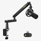 Maono Pd200Ws Kablosuz Hibrit Dinamik Mikrofon Seti - Masaüstü Stand Dahil, Usb/Xlr/2.4G Wireless