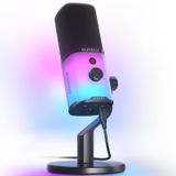 MAONO Yazılımlı XLR/USB Oyun Mikrofonu, Akış Podcast Vokal Kaydı için RGB'li Dinamik PC Mikrofonu, Sessiz Düğmeli Bilgisayar Mikrofonu, Kazanç Düğmesi, Ses Kontrolü, Masaüstü Standı PD100X