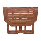 Mapa Home Living Ela Woodworking Bistro Teras Balkon Masası Masif Köknar(Ladin) Ağacı 90 x 50 x 75 cm Renk Kestane