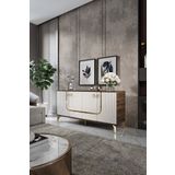 mapahomeliving Art Konsol Mdf Mebran Kapak Ekru Ceviz