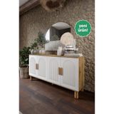 mapahomeliving Elysia Bohem Konsol 4 Kapaklı MDF Mebran Kapak 160 cm Modern Salon Konsolu Aytaşı Ceviz