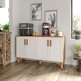 mapahomeliving Flora Flr4120 Bohem Kahve Köşesi 4 Kapaklı Mdf Mebran Kapaklı Mutfak Dolabı Çok Amaçlı Dolap Aytaşı Ceviz Ekru Ceviz