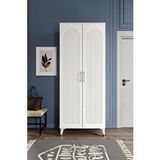 mapahomeliving Kale Metal Kulp Kla2190 Ayakkabılık Portmanto Vestiyer Beyaz Gümüş