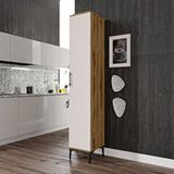 mapahomeliving Plain Metal Ayak Metal Kulp Pla1200 Çok Amaçlı Dolap Mutfak Dolabı Banyo Dolabı Ayakkabılık Balkon Dolabı Killer Ekru Ceviz