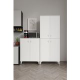 mapahomeliving Simple Sp6190 Çok Amaçlı Dolap 6 Kapaklı Mutfak Dolabı Balkon Dolabı Kiler Banyo Dolabı Ayakkabılı