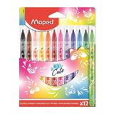 Maped 845404 12 Renk Mini Cute Yıkanabilir Keçeli Kalem