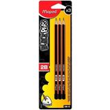 Maped Black Peps 2b Kurşun Kalem 3'lü Paket 850012 - 3 Adet - Karışık-Çok Renkli