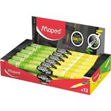 Maped Çift Uçlu Fosforlu Kalem (İşaret Kalemi) Fluo Duo Sarı-Yeşil 734133 (12 Li Paket)