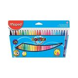 Maped Color Peps Keçeli Kalem 24 Renk Ultra Yıkanabilir Uzun Ömürlü Kalem Seti - 24 Adet