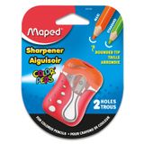 Maped Color'Peps 2 Delikli Kalemtıraş - Renkli Kalemler için Mükemmel - Çocuklar İçin Güvenli, Dağınıksız, Evrensel Tasarım - Çeşitli Renkler