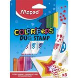 Maped Color'Peps Duo Stamp Jumbo Keçeli Kalem 8 Renk 846808 - 1 - Yok