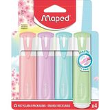 Maped Fosforlu Kalem (İşaret Kalemi) Pastel Renkler 4 Renk Blister 742546 - Yok