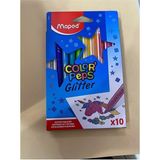 Maped Glitter Keçeli Kalem Seti 10 Parça Renkli ve Parlak Ölçülerle Eğlenceli Çizim