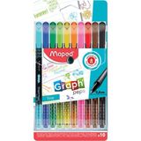 Maped Graph Peps Fine Point Kalem 10'lu 0,4 mm Renkli Kalem Seti Çizim ve Yazım İçin