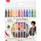 Maped Harry Potter Keçeli Kalem Seti 12 Renk Yıkanabilir Mürekkep ile Eğlenceli Boyama
