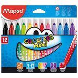 maped keçeli kalem peps maxi 12 renk 846020 - Yok