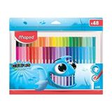 Maped Keçeli Kalem Plastik Poşetli 48 Renk 845726 - Çok Renkli