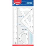 Maped Ofis ve Kirtasiye 242830 4'lü Start Maxi Cetvel Seti, 30 cm