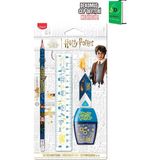 Maped x Dekomus Lisanslı Harry Potter Magic School 4'lü Kırtasiye Seti Kurşun Kalem, Cetvel, Silgi ve Kalemtraş, "dekomus Cep Defteri Hediyeli" - 1 - 00-Siyah