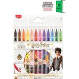 Maped x Dekomus Lisanslı Harry Potter Magic School Collection 12'li Keçeli Kalem "dekomus Cep Defteri Hediyeli" - 00-Siyah