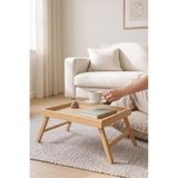 MaperaHome Bambu Katlanır Kahvaltı Masası Yatak Üstü Servis Tepsisi Laptop Çalışma Masası Organizer