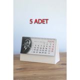 Mapi 5 Adet 2026 Atatürk Masa Takvimi - 15 Yapraklı Piramit Takvim (14X20 Cm)