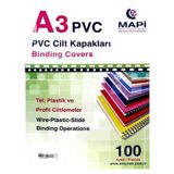 Mapi A3 Pvc Opak Cilt Kapak 160 Mikron Sarı 100 Adet