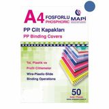 Mapi A4 450 mic 50 li Mavi Kum Desen Opak Cilt Kapağı