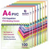 Mapi A4 Plastik Opak Cilt Kapağı 160 Mıc Mavi Kaliteli Kırtasiye Ürünü