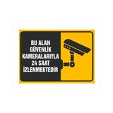 Mapi Bu Alan Kamera Ile Izlenmektedir Pvc Plastik Uyarı Levhası (30X42 CM)