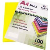 Mapi Cilt Kapağı Plastik Opak A4 160 Micon Sarı 2040206 (100 Lü Paket)