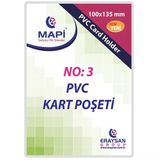 Mapi Kart Poseti Dikey Pvc No:3 100X135 Seffaf (100 Adet) 910 10 37