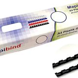 MAPİBİND 6MM PLASTİK SPİRAL SİYAH 100 AD.