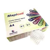 MAPİCOİL 4:1 PLASTİK HELEZON SPİRAL 18MM.BEYAZ 100 AD. 48LOP