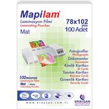 Mapilam 100 Micron Mat Laminasyon Filmi (Küçük Kimlik) (78X102) 100 Lü