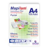 MAPİLAM 125 MİC. PARLAK LAMİNASYON FİLMİ (A4) 100 LÜ