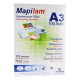 Mapilam 125 Micron A3 Parlak Laminasyon Filmi