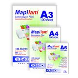 Mapilam 125 Micron B.Kimlik Laminasyon Filmi, Şeffaf, 85 X 115 mmMAT