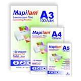 Mapilam 125 Micron Kredi Kartı Laminasyon Filmi, Şeffaf, 54 X86 mm