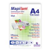 MAPİLAM 125 MİCRON MAT LAMİNASYON FİLMİ (A4) 100 LÜ
