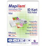 Mapilam 125 Micron Mat Laminasyon Filmi Id Kart 65 x 95 100'lü
