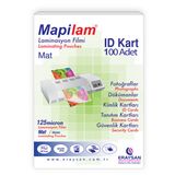 MAPİLAM 125 MİCRON MAT LAMİNASYON FİLMİ (ID KART) (65X95) 100 LÜ