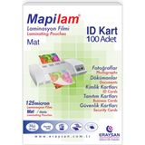 Mapilam 125 Micron Mat Laminasyon Filmi ID Kart 70 x 100 mm 100 Adet Sunum Ürünleri