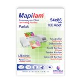 MAPİLAM 125 MİCRON PARLAK LAMİNASYON FİLMİ (KREDİ KARTI) (54X86) 100 LÜ