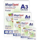 Mapilam 150 Micron Kredi Kartı Laminasyon Filmi, Şeffaf, 54 X86 mm